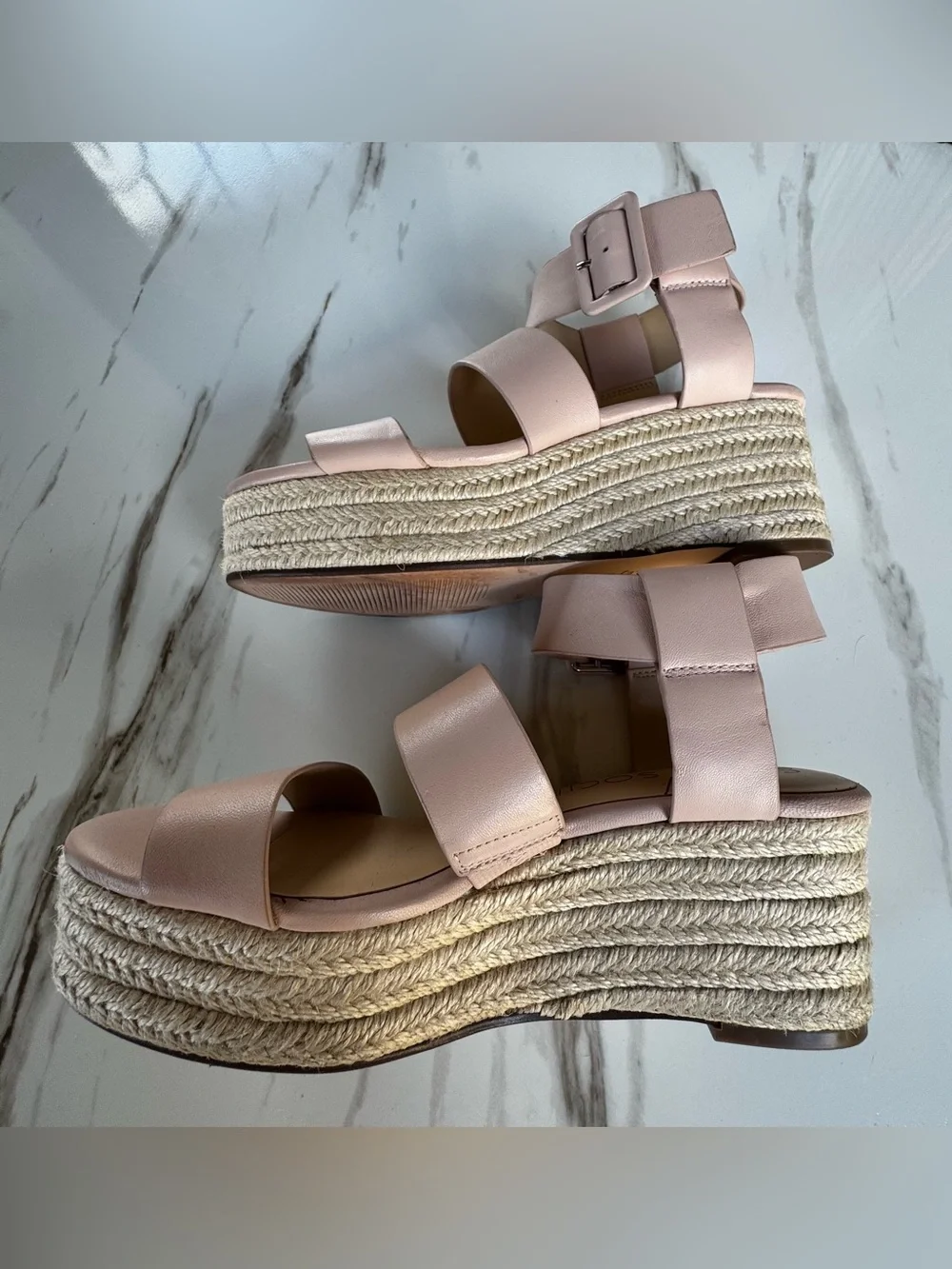 Sole Society Blush Platform Espadrille Sandals
